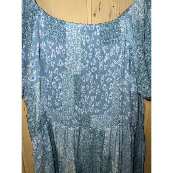 Patchwork Print Babydoll DRESS Juniors Plus XX-Large Size 19 Smocked BoHo NEW - Picture 7 of 13